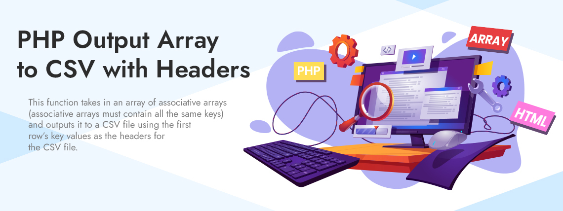 PHP output array to CSV with headers